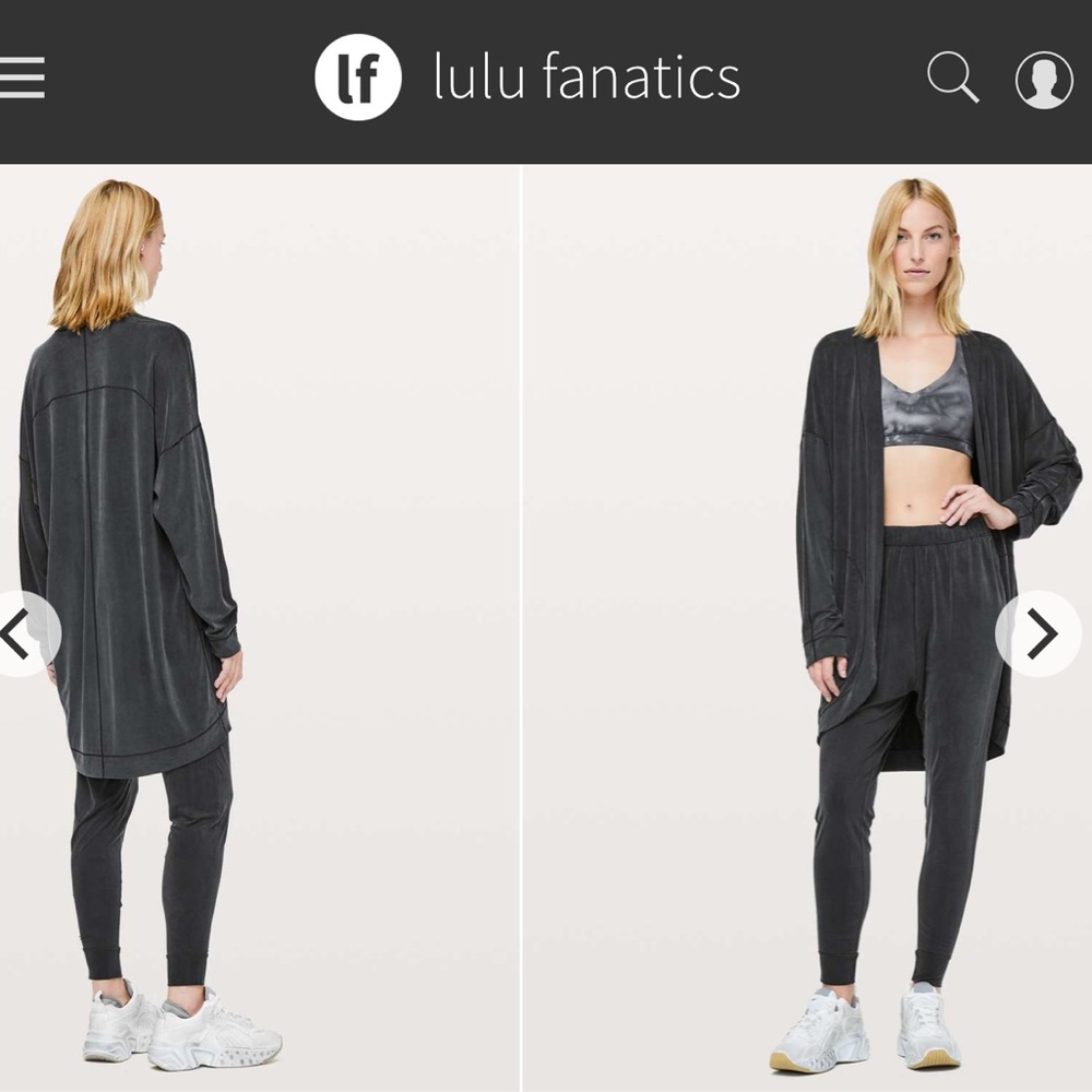 RARE!!! Lululemon Josei Wrap Hoodie x lab Sz 2 Black Cupro Buttery Soft!! 238